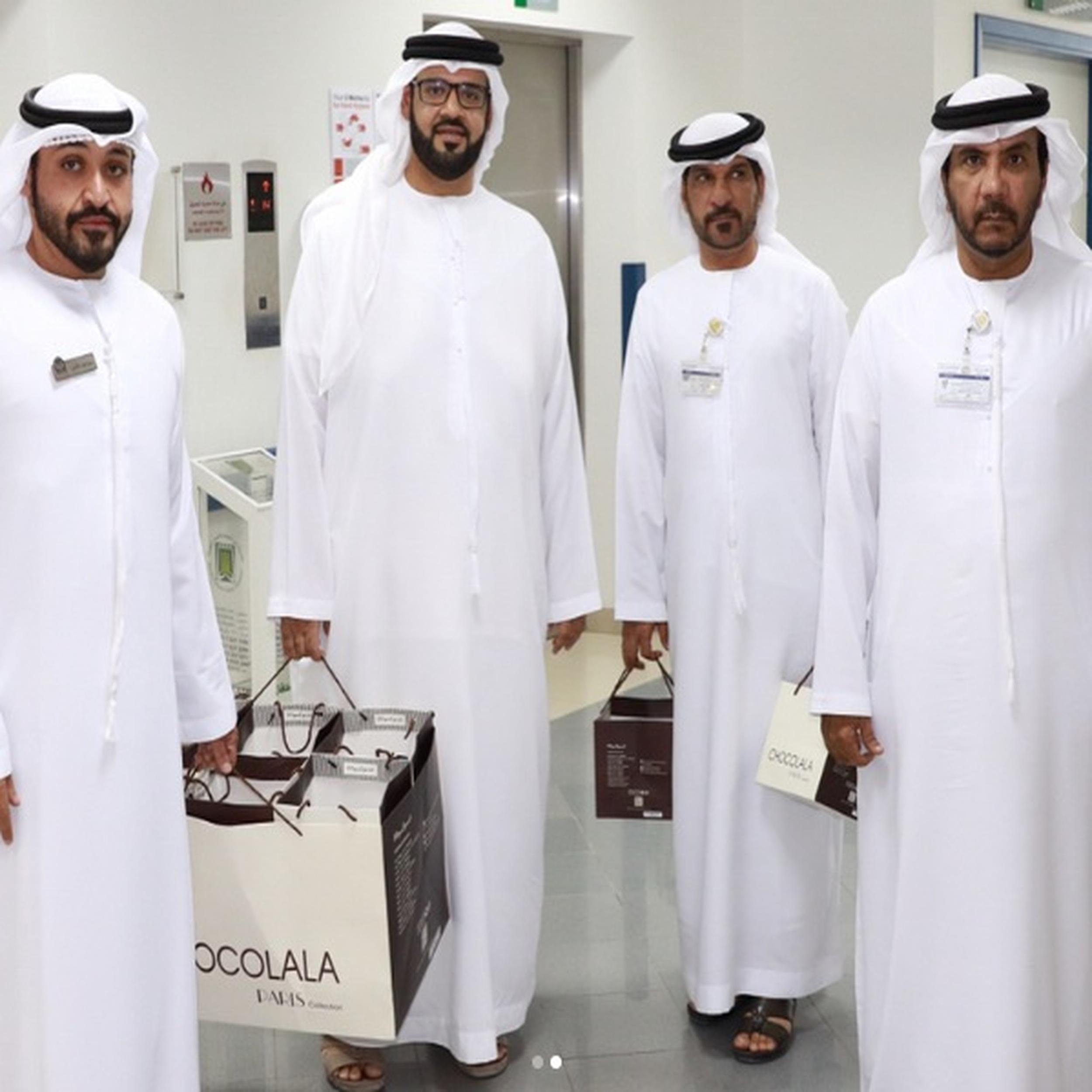 فريق سواعد الخير ينشر السعادة بين المرضى