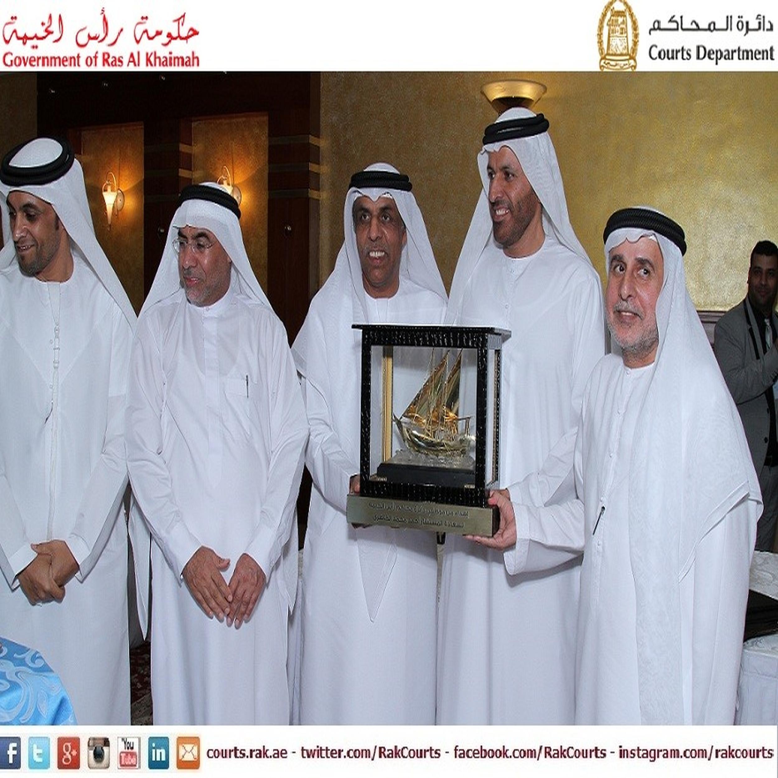 RAK Courts Department honors judges, partners and employees of Excellence Award winners