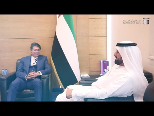 The President of Ras Al Khaimah Court honors Judge Mohamed Al-Beltagy at the end of the Secondment Period